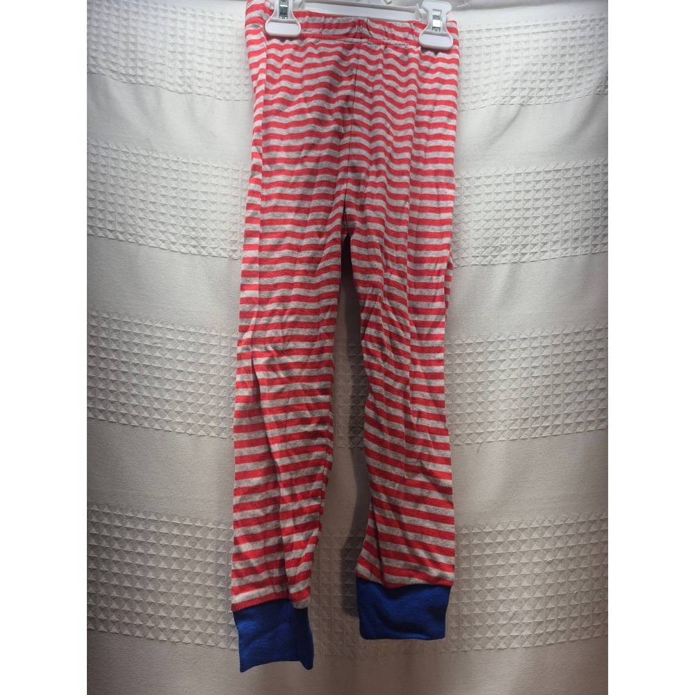Marvel Pajama Pants Boy Sz 5T Orange Stripe Blue Cuffed Stretch 100% Cotton 8167